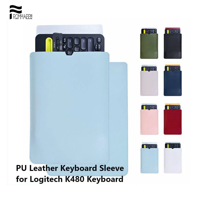 

Ультратонкий Сверхтонкий чехол из искусственной кожи для клавиатуры Чехол для Logitech K480 Водонепроницаемая Защитная сумка для клавиатуры