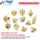 SMA-KFDJDFKKYKKF фланец 4-3 квадратный ромб с четырьмя отверстиями, два отверстия, монтажная гнездовая розетка с внешним винтом и внутренним отверстием