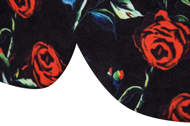 

Men Blazer red Rose 2020 Spring and Autumn New Fashion Trend 3D Digital Print Long-sleeved Slim Hip-hop Casual Mens Suits Blazer