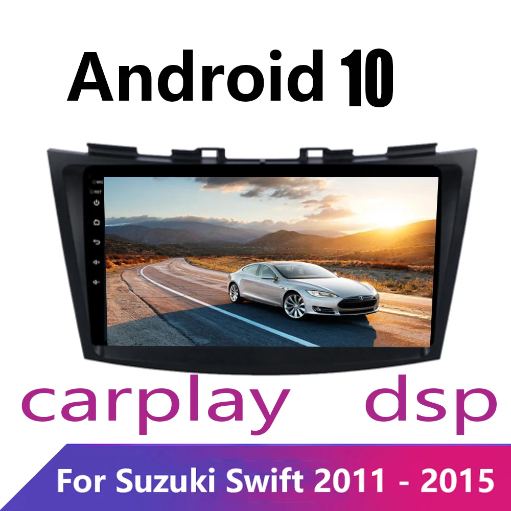 Carplay Android 10 9 дюймов для SUZUKI SWIFT 2011 2012 2013 2014 2015 мультимедийный стерео автомобильный