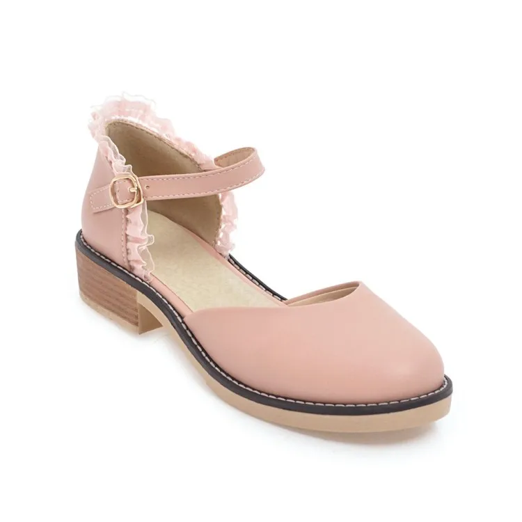 Сандалии Baotou женские на платформе босоножки с круглым носком толстом каблуке