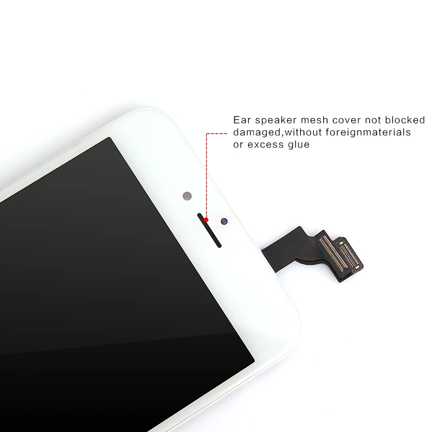 Pantalla t&aacute;ctil AAA para iPhone 6 Plus, con Marco, color blanco y negro, 10 unidades-3