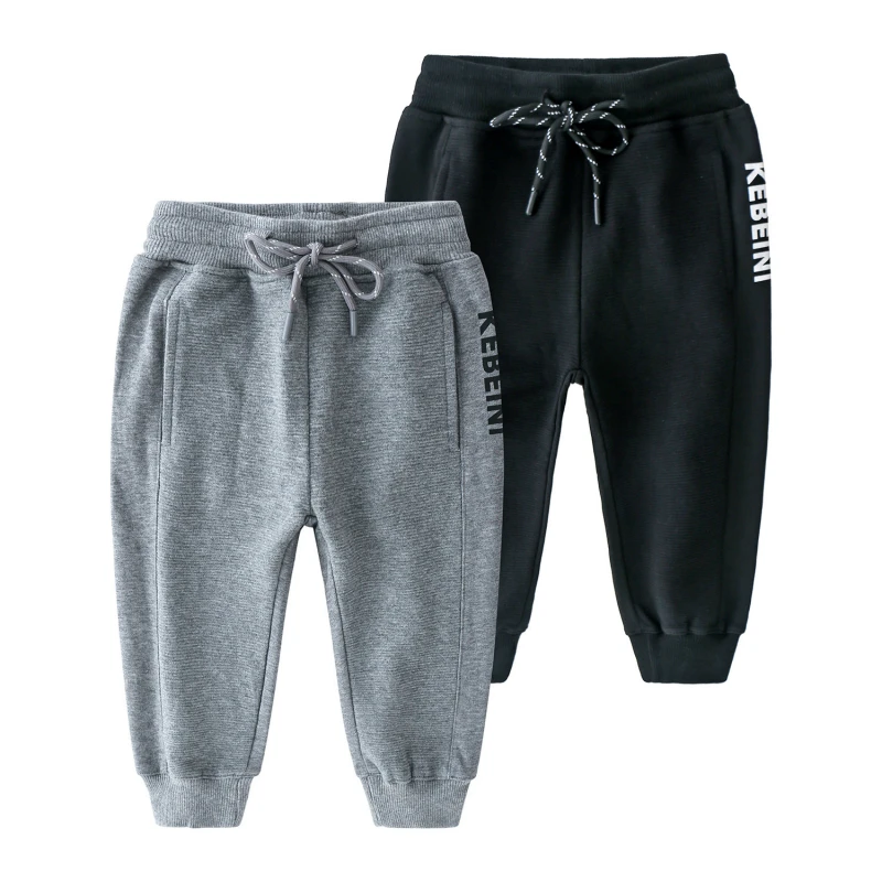 Осенние штаны для мальчиков спортивные хлопковые длинные повседневные с