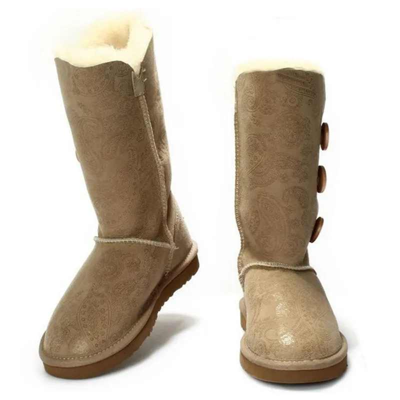 Длинные зимние ботинки женские высокие 100% натуральная овечья кожа обувь на