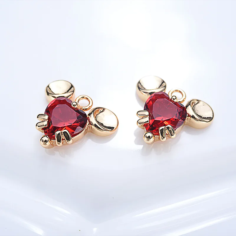 ZG новое ожерелье кулон аксессуары оптом цвет циркония мультфильм Микки Маус