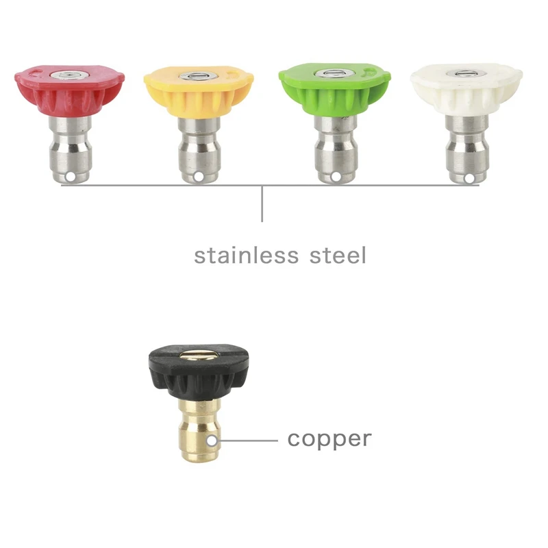 5 шт. форсунки для мойки под давлением 1/4 быстрое соединение набор наконечников