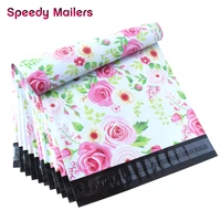 10pcs 10x13 printed rose pattern poly mailer without padded envelopes self seal mailing bags envelope shipping envelopes