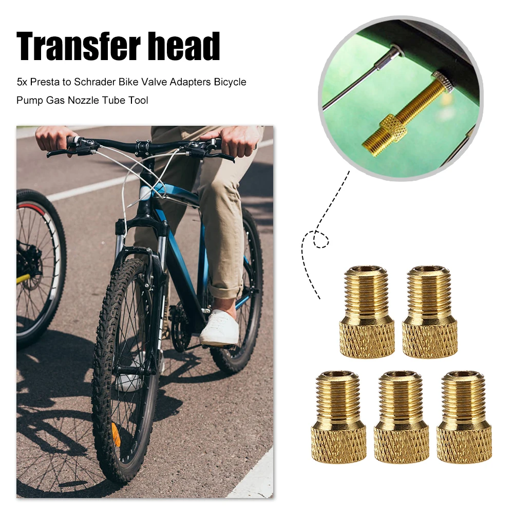 

5 шт. Велосипед Presta к Schrader клапанный сердечник Замена MTB/дорожный велосипед воздушный насос клапан Адаптер адаптеры