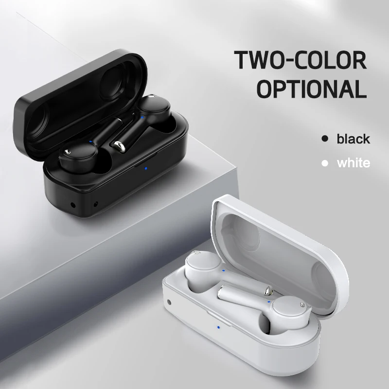 

TWS Stereo Bluetooth 5.0 Wireless Headphones in Ear Built in Mic Headset Earbuds Premium Sound with Deep Bass for Sport
