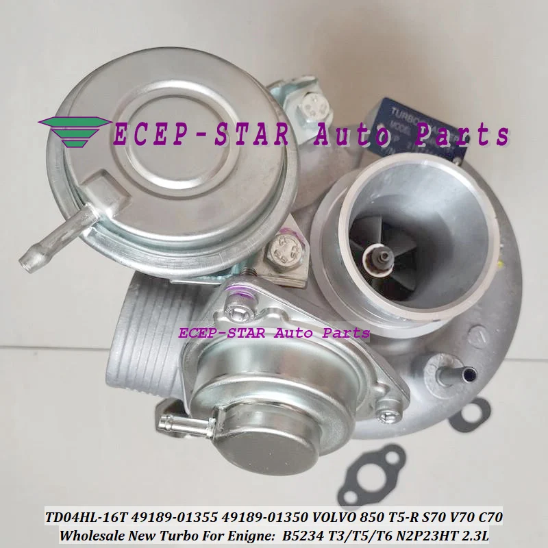 Turbo TD04HL-16T 49189-01355 49189-01350 8601238 для VOLVO 850 TD04HL-16T-7 S70 V70 C70 240HP B5234 T3/T5/T6 N2P23HT 2.3L - купить по