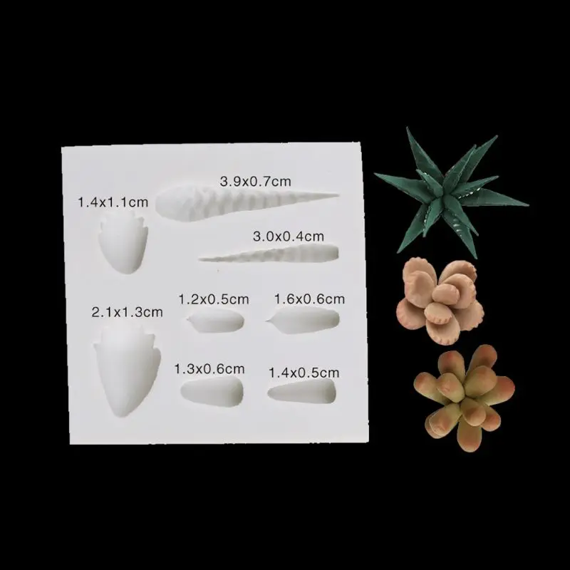 

Handmade Succulent Plants Silicone Mold Polymer Clay Mold DIY Resin Crafting Projects and Cake Decoration Art Caft Tools