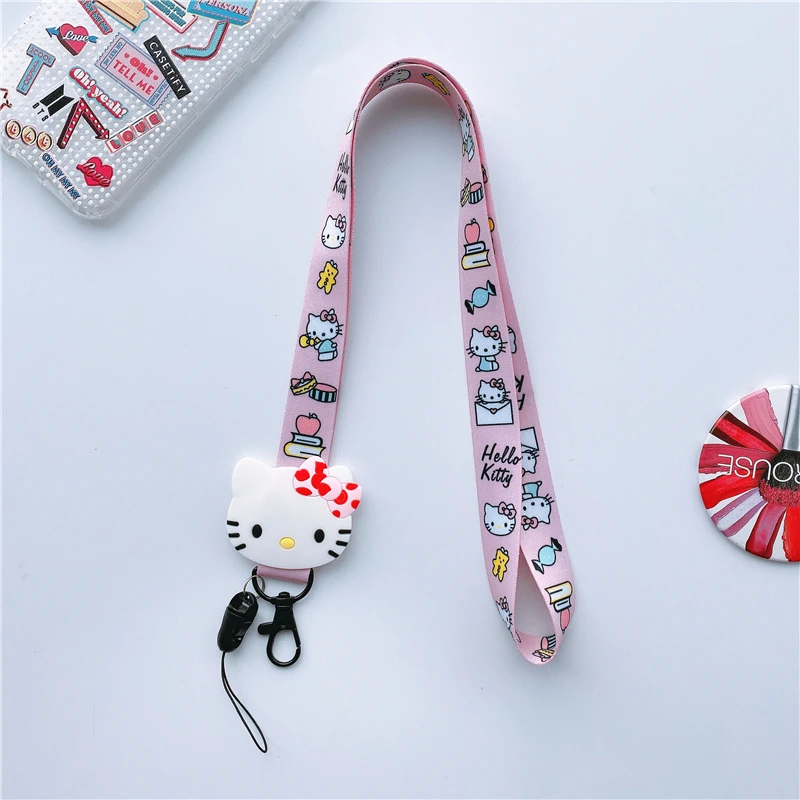 Милый мультяшный ремешок на шею для телефона шнурок телефонов iPhone huawei камера USB