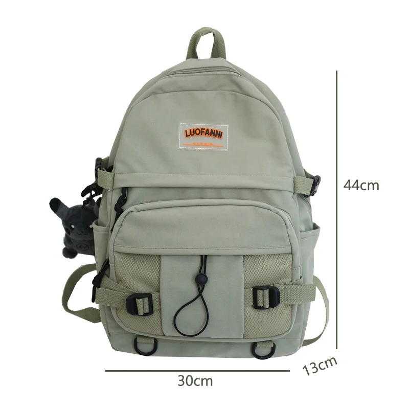 

Women Backpack School Bags for Girls Boys Teenage Nylon Solid Black Large Back Pack Middle High School Student Bagpack College