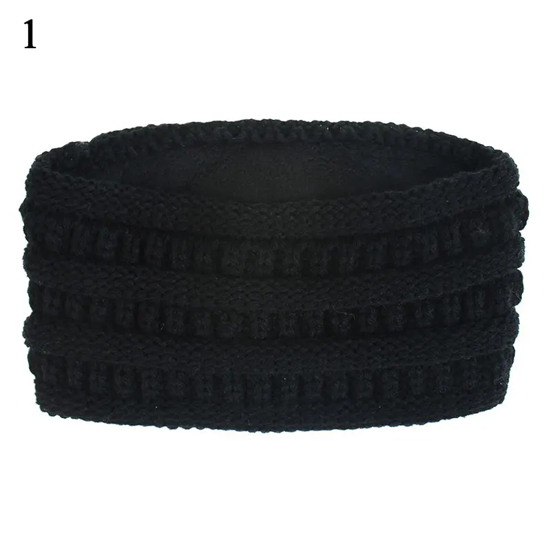 Вязаная крючком бархатная повязка для волос однотонные плотные головные уборы