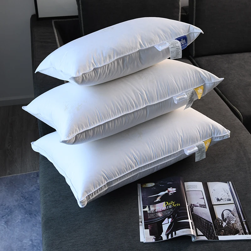 

Down Pillow 95 White Goose Down Feather Home Cotton Pillowcase 5 Star Hotel Pillow Pillow Available in Custom Size
