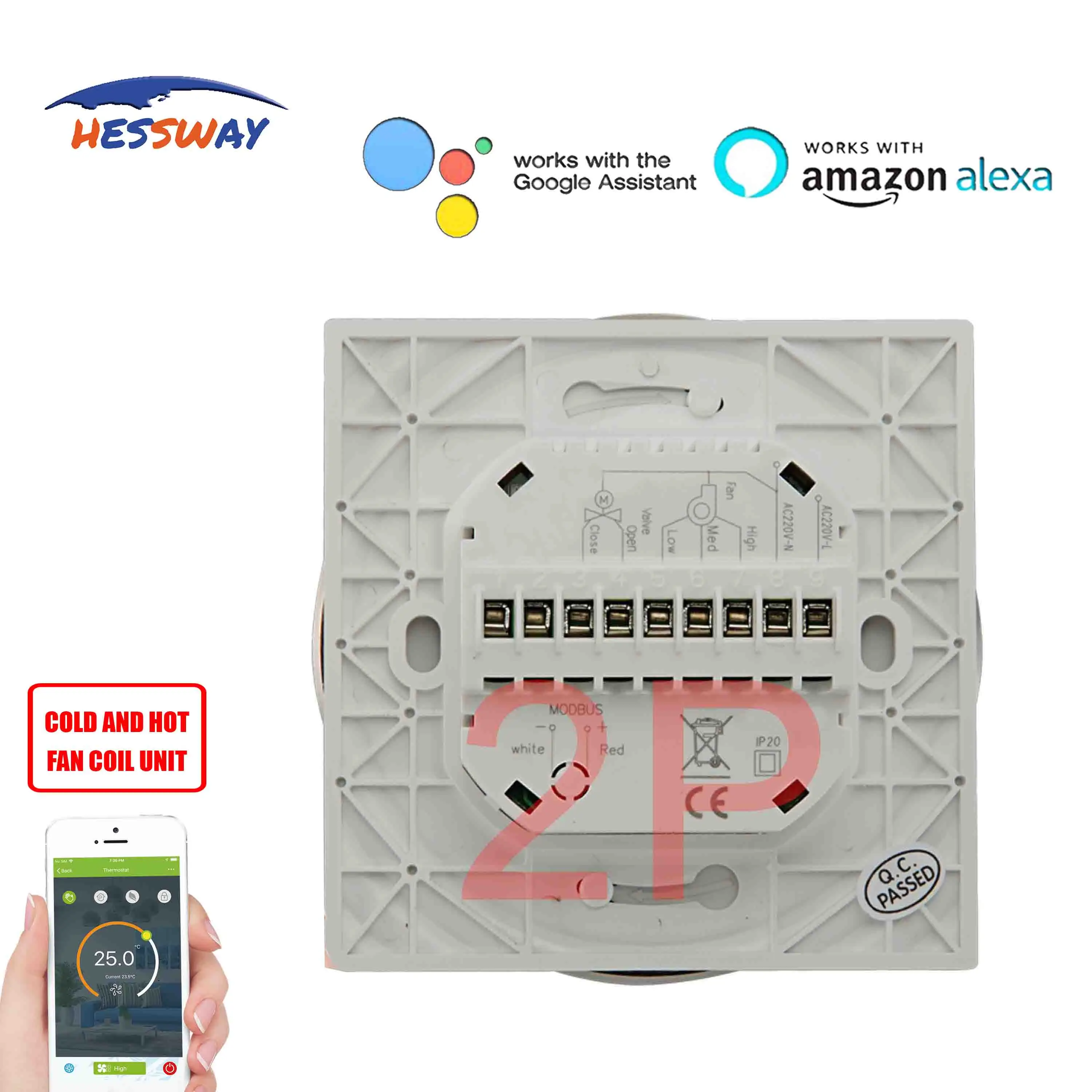 Классический Круглый термостат wifi кондиционер для 2 труб 4p температурный