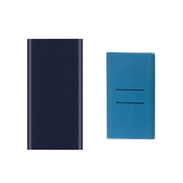 Black Add Blue Xiao mi mi power Bank 2 Внешний аккумулятор 18 Вт Quick Charge power Bank 10000 PLM09ZM с двойным USB выходом для телефона - Цвет: Black Add Blue