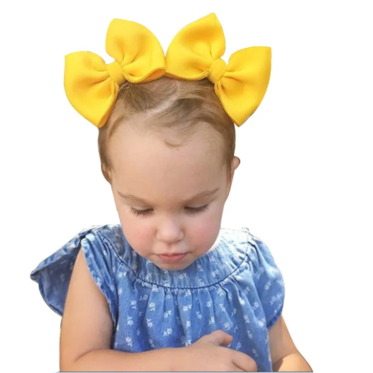 

Новинка 2022, детская заколка для волос с большим бантом, однотонная детская заколка для волос, аксессуары для волос для девочек