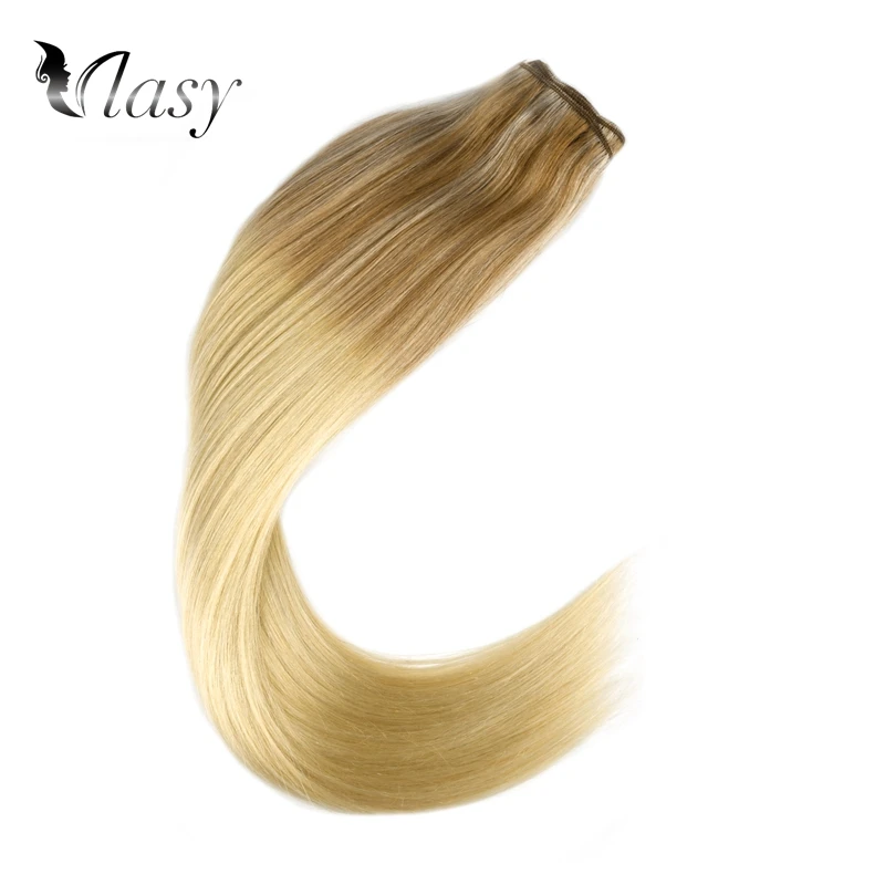 Vlasy 100 г/шт. 22 ''пряди волос прямые пряди Remy наращивание карамель и крем балаяж