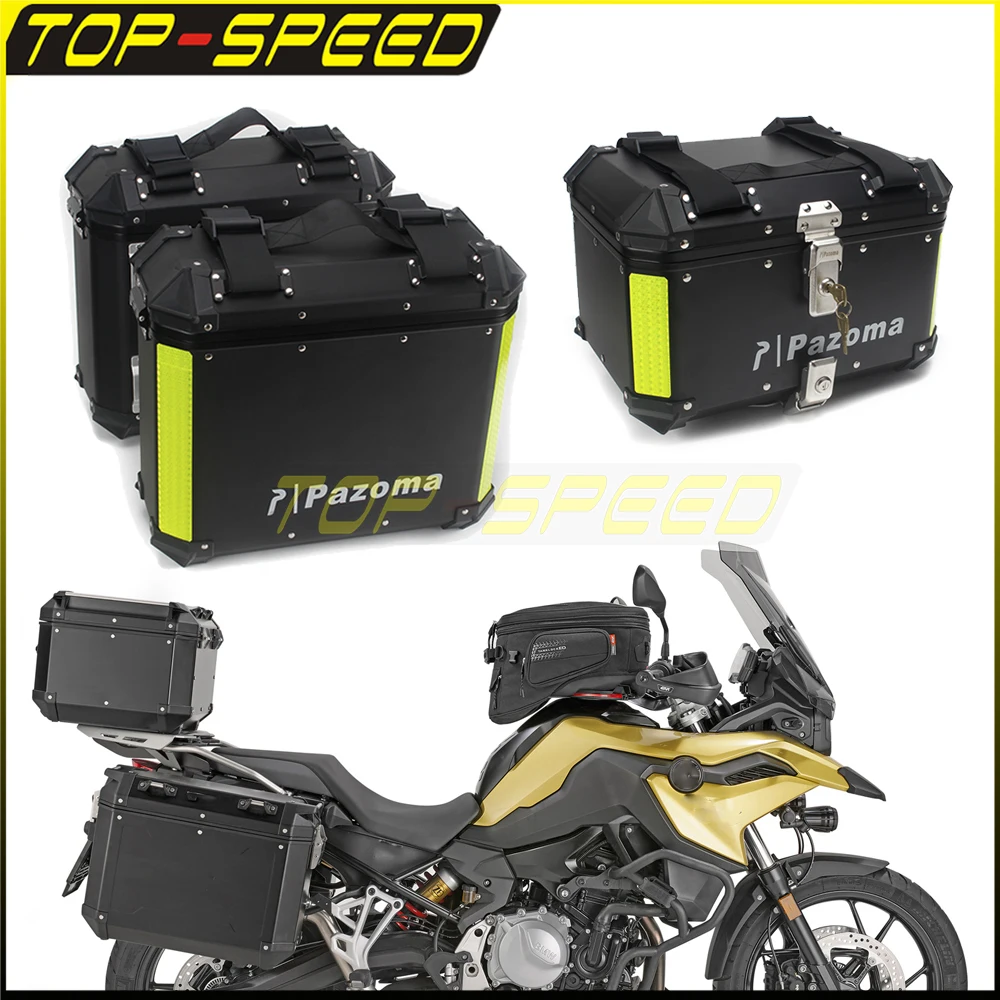 

Travel Touring Motorcycle Side Boxes + Top Box 3pcs Tail Pannier Case Trunk Suitcase Cargo for BMW R1200GS Honda CBR KAWASAKI