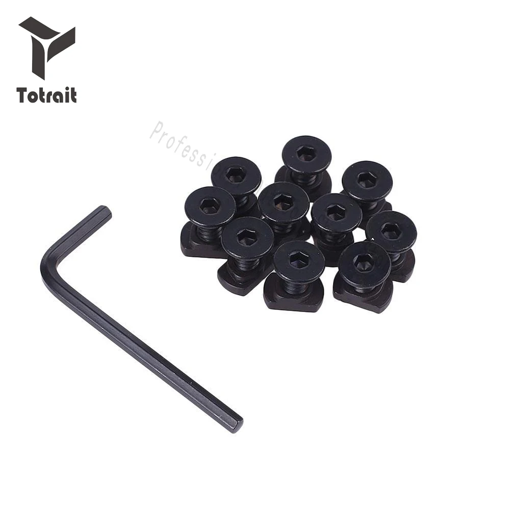 TOtrait 10Pcs Rail Screw And Nut Replacement Set Fit for M-LOK Sections For Hunting Keymod Accessories Metal | Спорт и развлечения