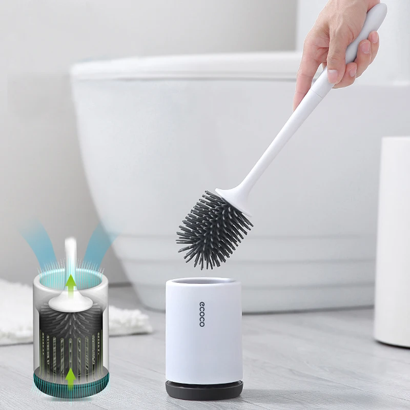 

Toilet Brush Rubber Head Holder Cleaning Brush Toilet Wall Hanging Household Floor Cleaning Bathroom Accessories Toilet Cleaner