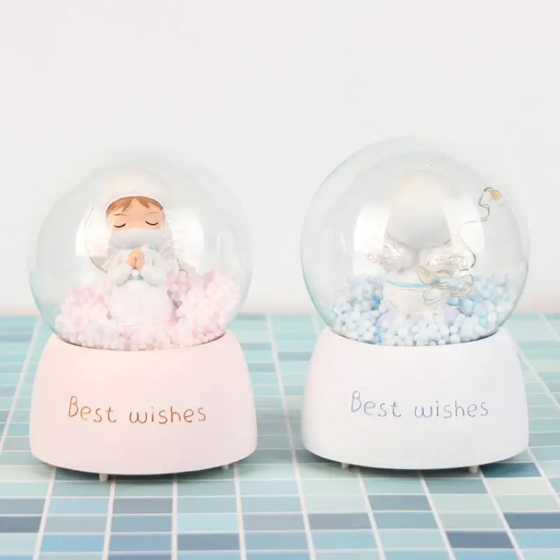 Креативные поделки из смолы украшения милые белые ангельские теплый ночник