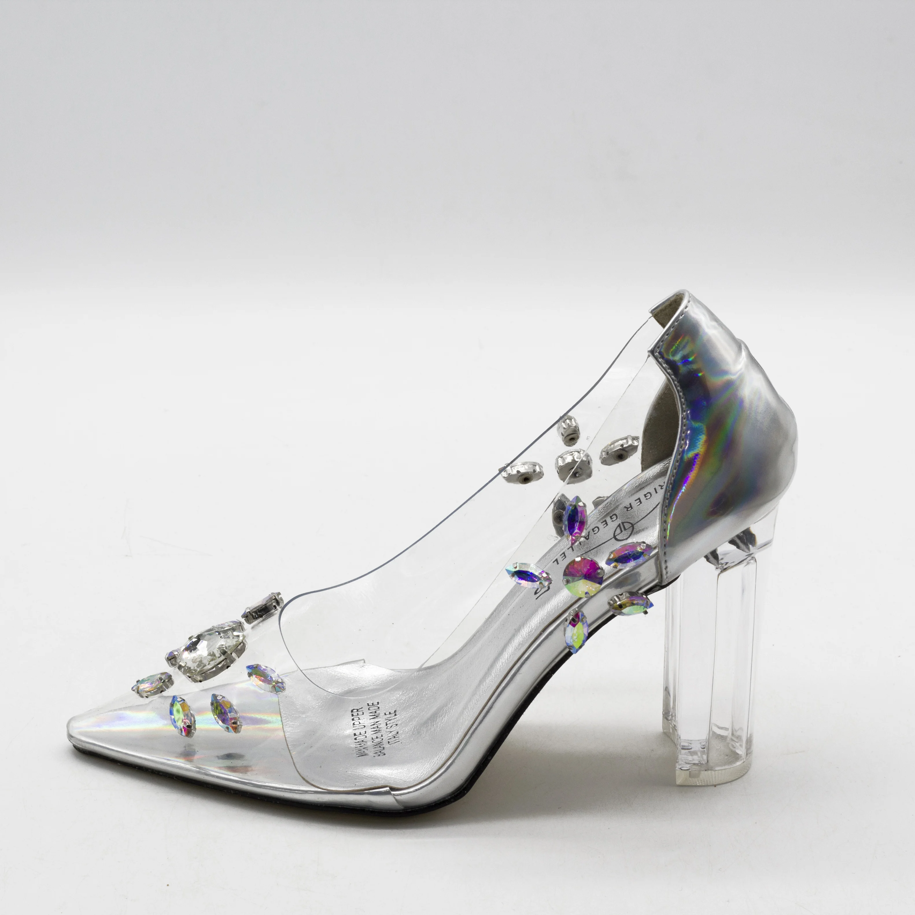 Y869-1 Women's Sandals Floral Rhinestone Female Footwear Wedding Party High Heel to Match Dress Elegant Block Heel Women Shoes