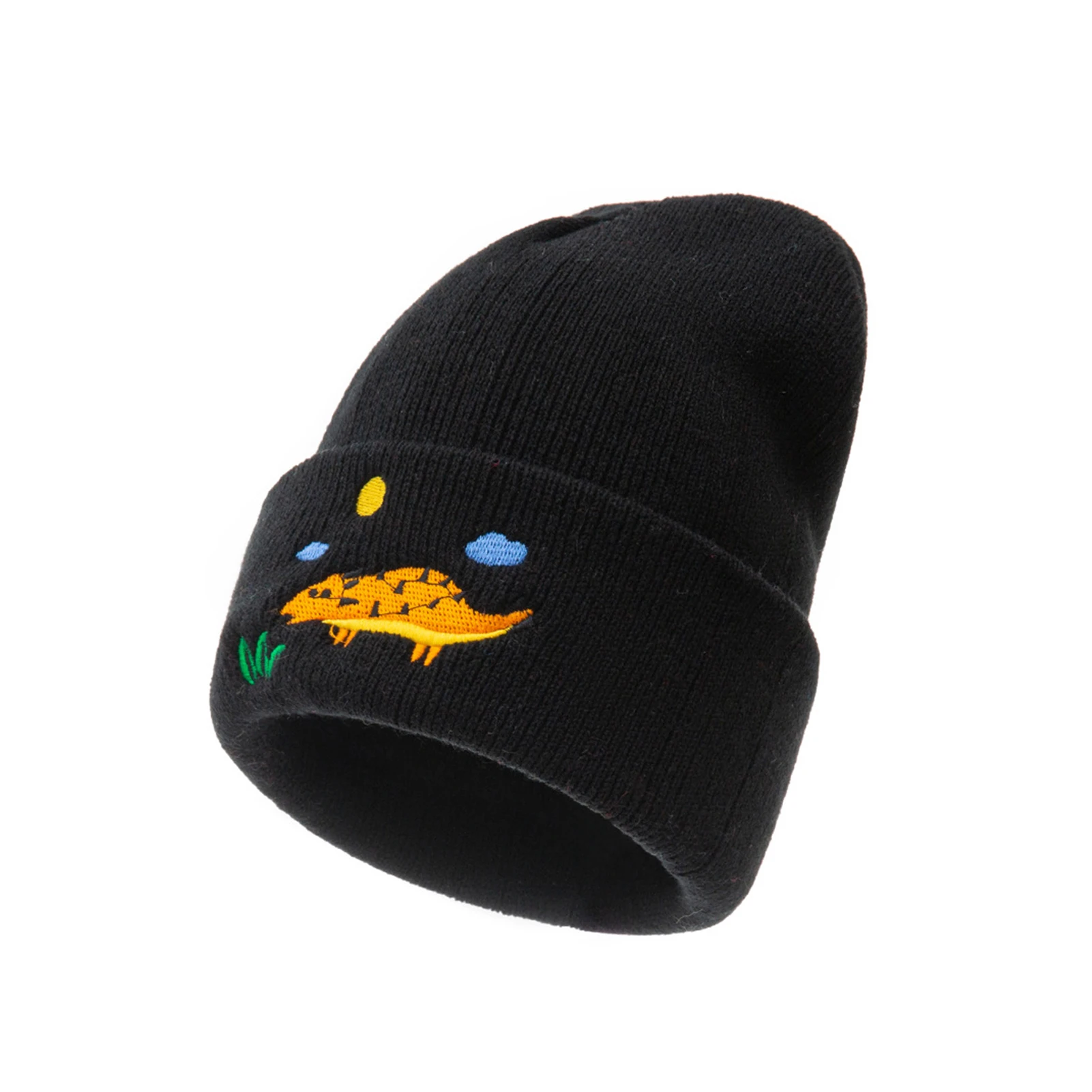 

Winter Warm Embroidered Dinosaur Cute Cartoon Knitted Baby Hat Newborn Soft Cap