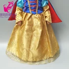 Белоснежное платье принцессы для 18-дюймовых кукол, платье, верхняя одежда, платье и накидка, кукла