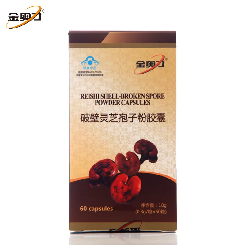 

Weihai Purple Gold Aoli Brand Reishi Shell-broken Spore Powder Capsule Trihydrate 24 Months Tcm-value Cfda