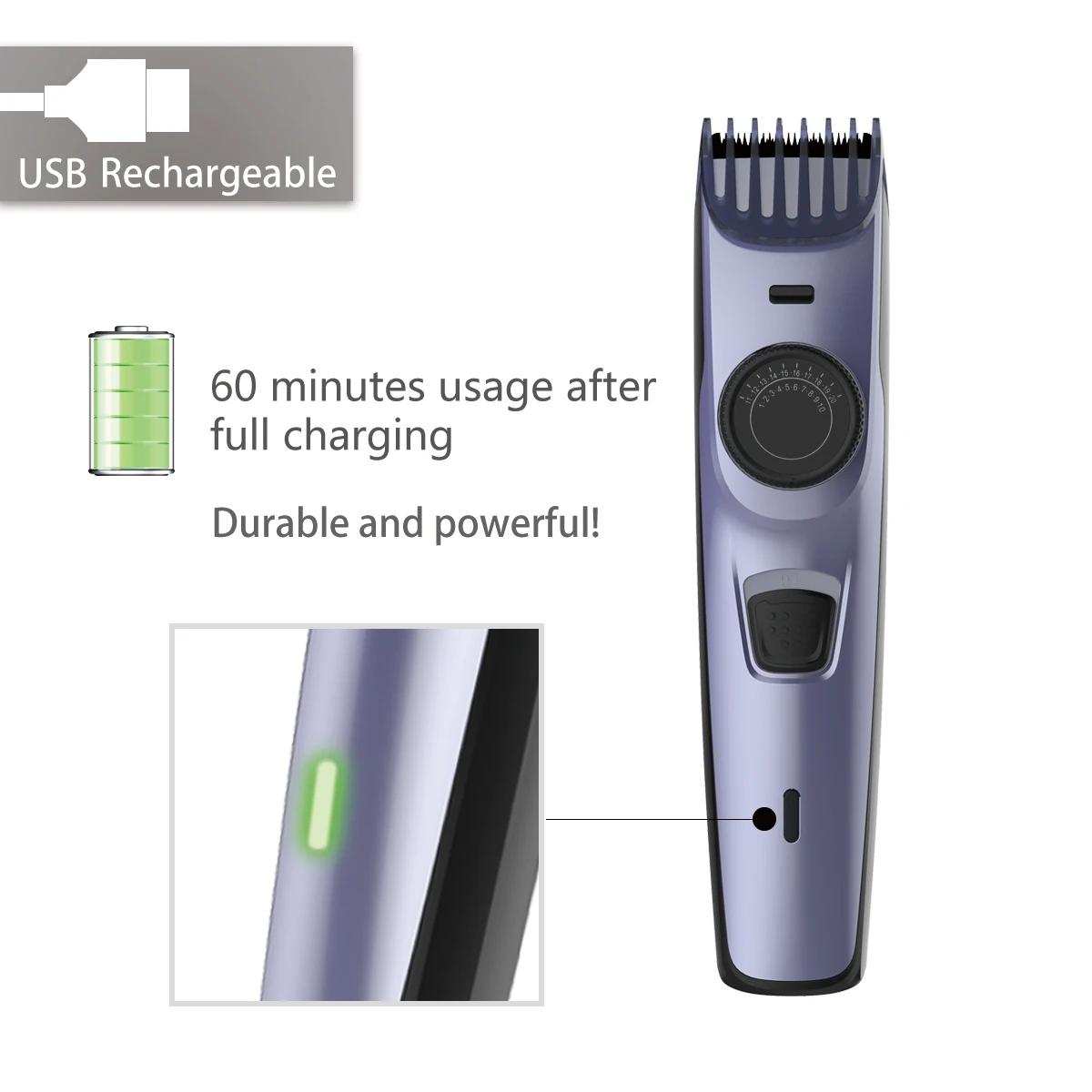 2020 Новое поступление USB Беспроводная Машинка для стрижки волос перезаряжаемая