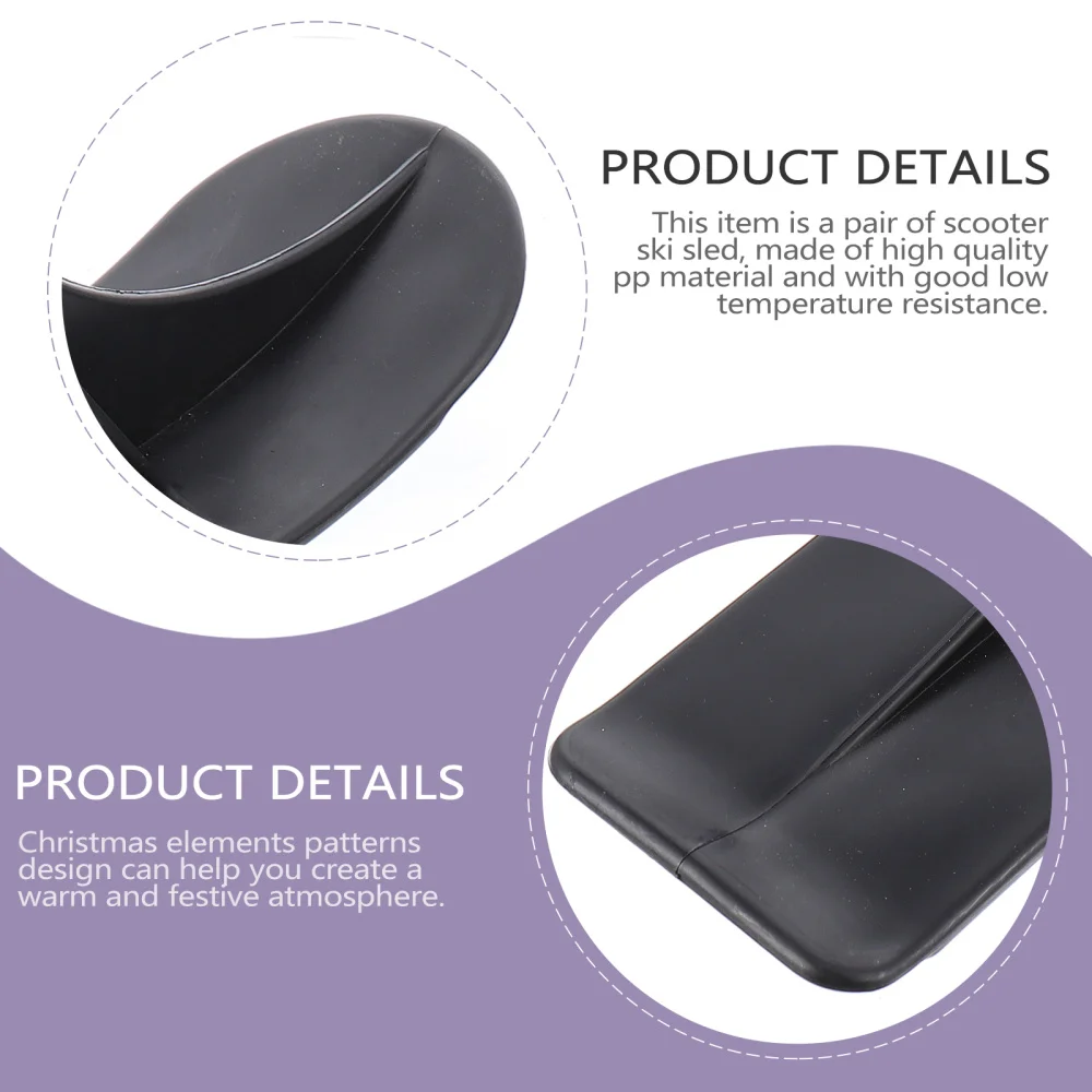 

1 Pair Winter Snow Sled Ski Scooter Kit Street Kick Skooter Snow Scooter