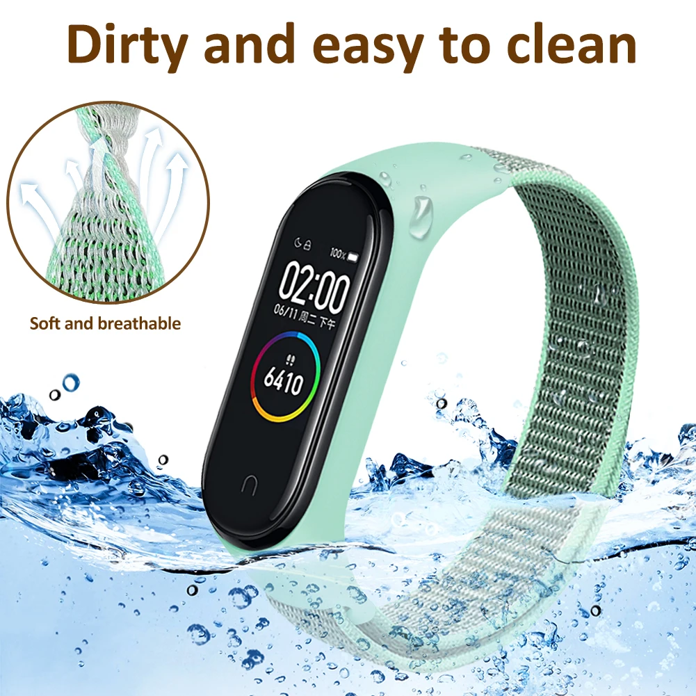Нейлоновые цветные ремешки для Xiaomi Mi Band 3 4 5 6 сменные браслеты Miband | Электроника
