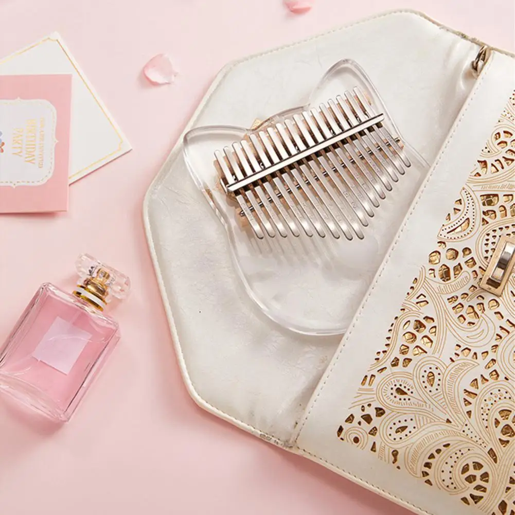 Калимба портативный прозрачный акриловый чехол с 17 клавишами для игры в рояль Mbira