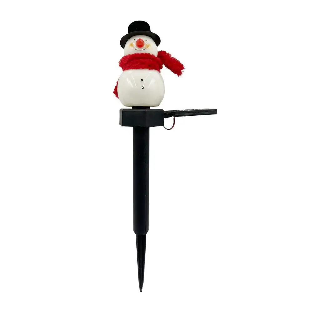 

Рождественские светильники на солнечной батарее, уличные Водонепроницаемые светодиодные лампы в виде снеговика, ландшафта, освещение для ...