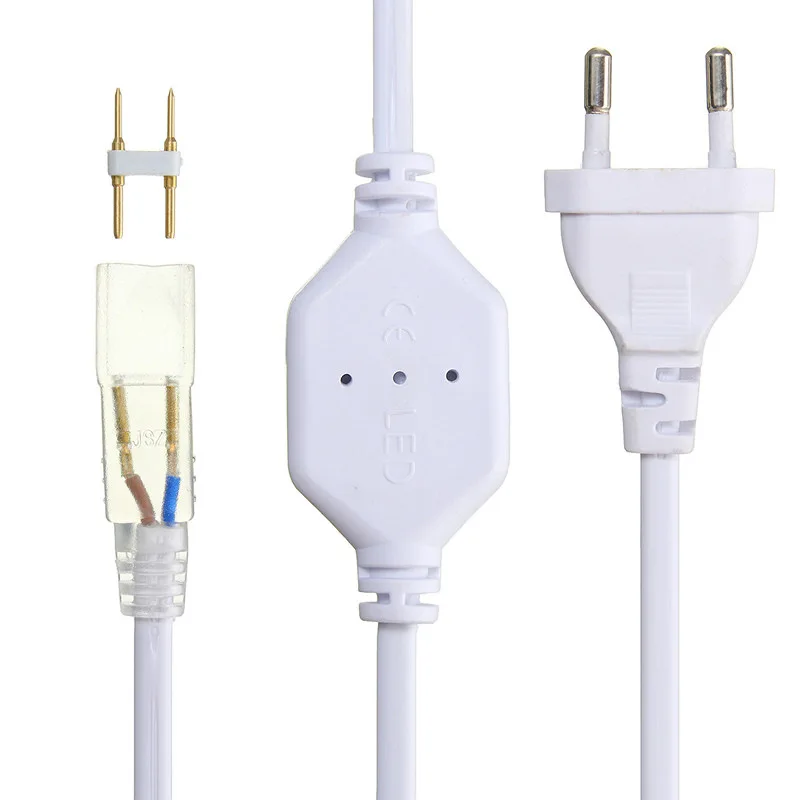 Светодиодная лента 220 В гибкая SMD 5050 1 м 5 10 15 20 диммер водонепроницаемая