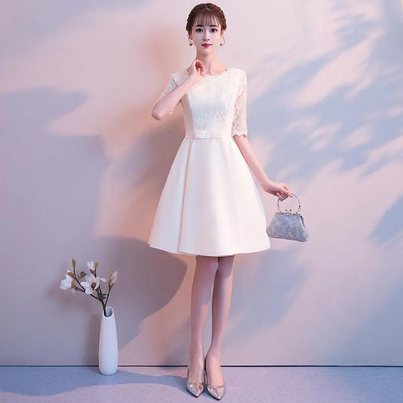 Новинка 2019 вечернее Восточное женское Короткое платье чонсам модное элегантное