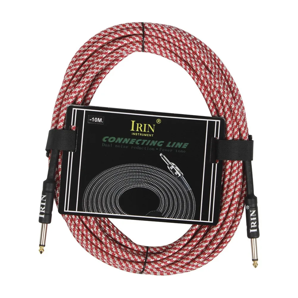 

6m&20ft Guitar Cable 6.35mm Jack Electric & Bass & Acoustic To Amplifier Guitar And Bass Accessories Six Colours 1/4"TRS Cable
