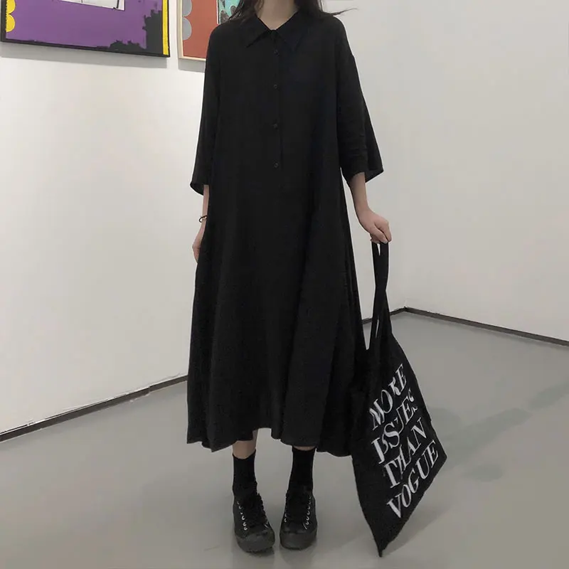 2 цвета осень 2019 корейский стиль преппи длинный рукав винтажная рубашка платья