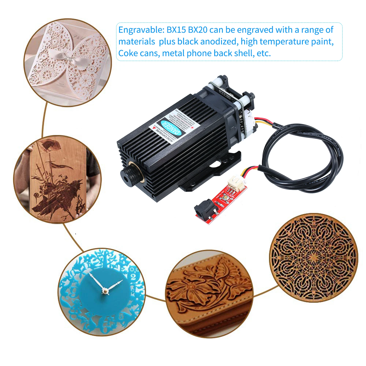 20 Вт лазерный гравировальный станок с ЧПУ лазерная головка модуль Лазерная
