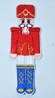 hot christmas nutcracker red dress embroidered iron on applique patch british soldier standing %e2%89%88 3 5 9 cm