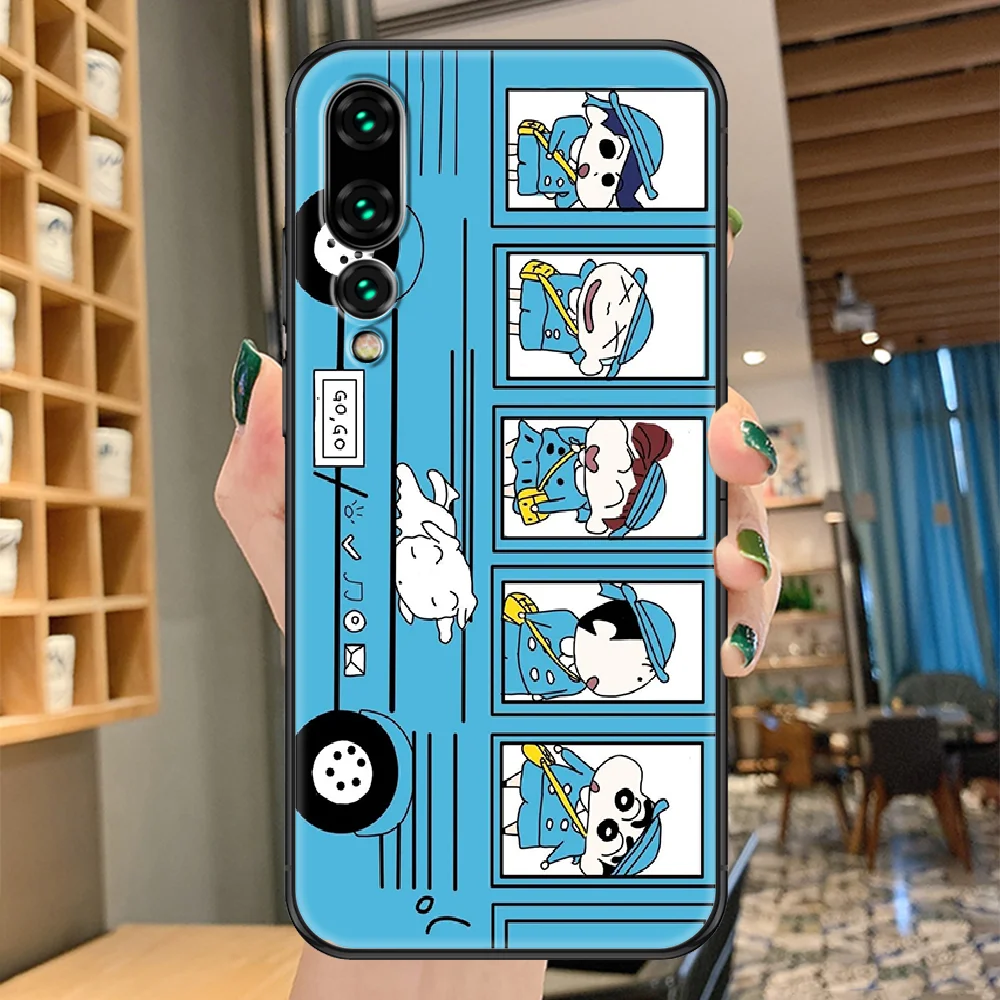 

Shin Cartoon chan Qute Phone case For Huawei P Mate P10 P20 P30 P40 10 20 Smart Z Pro Lite 2019 black tpu cover painting hoesjes