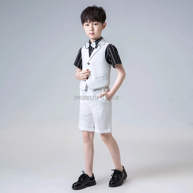 Комплект летней одежды для мальчиков детская формальная рубашка + шорты