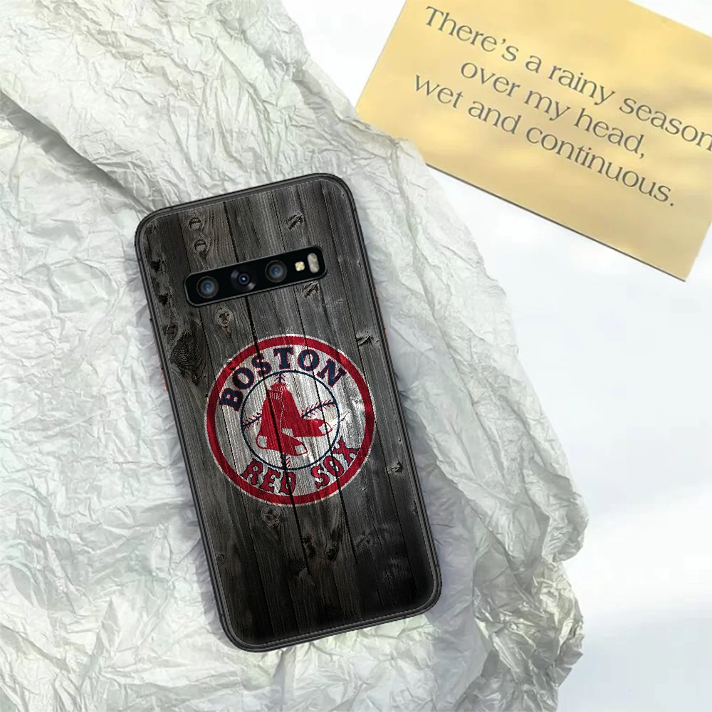

Red Boston Sox Baseball Phone Case for Samsung Galaxy Note S 6 7 8 9 10 E 20 Ultra Edge Plus black Bumper 3D Prime Painting Cell