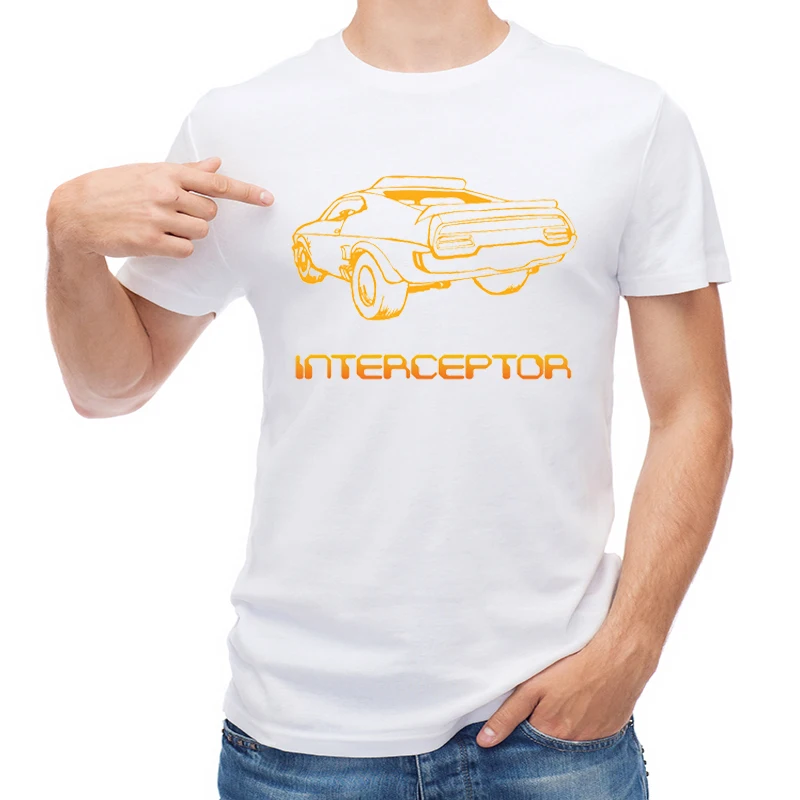 

TEEHUB Funny V8 Interceptor Men T Shirt Drawing Car Printed T-shirt Short Sleeve Casual Tops Fashion Boy Tees