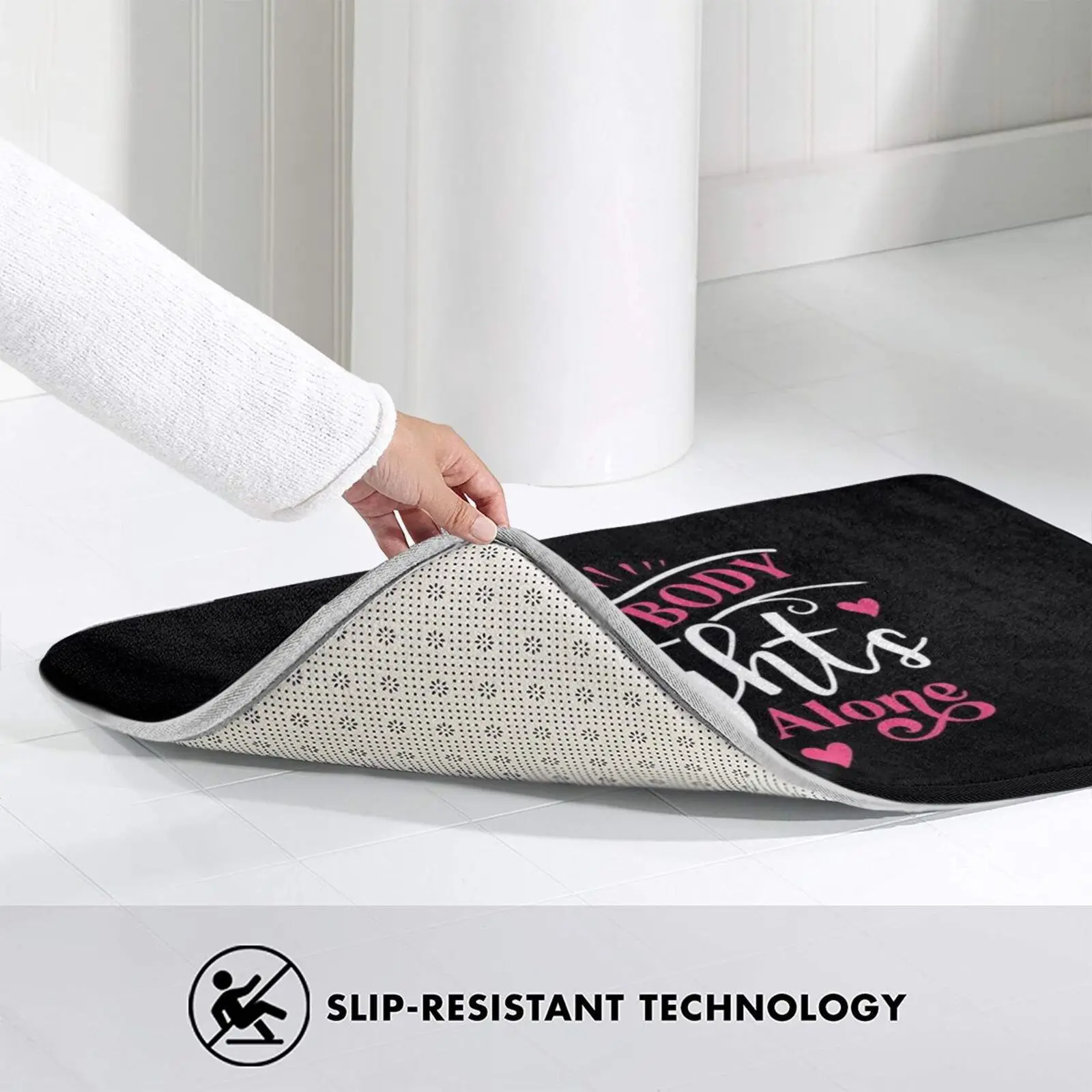 Коврик для борьбы с раком никто не сражается отдельно придверный нескользящий