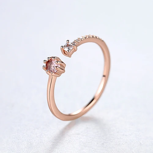 CZCITY из чистого 925 пробы серебра, нежные кольца для женщин и девушек, вечерние кольца для помолвки, хорошее ювелирное изделие SR0340 - Цвет камня: Белый