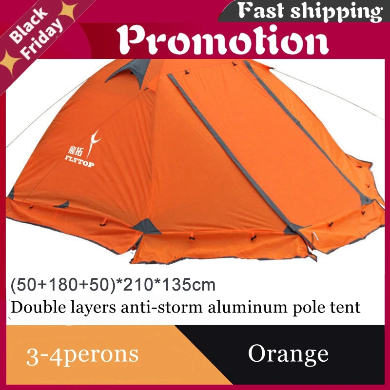 Online Camping Zelt Im Freien 2 Menschen Oder 3perons Doppel Schicht Aluminium Pole Anti Schnee Im Freien Familie Zelt Mit Schnee Rock