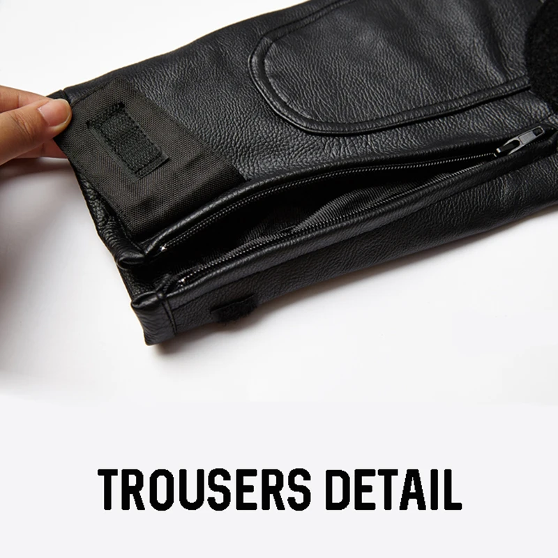 Мужские мотоциклетные брюки из искусственной кожи водонепроницаемые для